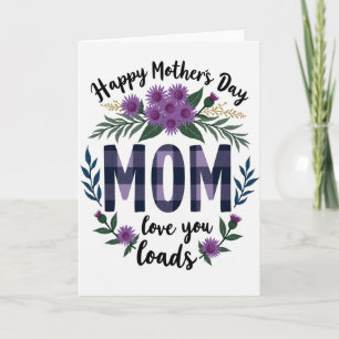 Plaid Mom Blumenkarte zum Muttertag Karte