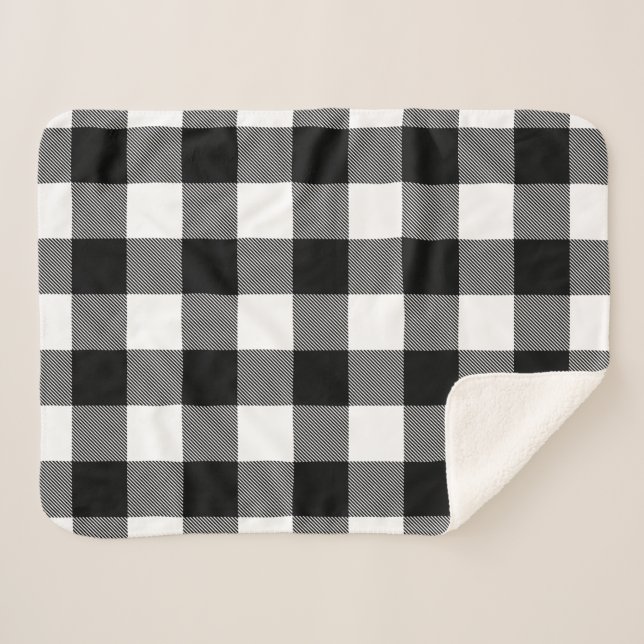 plaid noir et blanc (Devant (Horizontal))