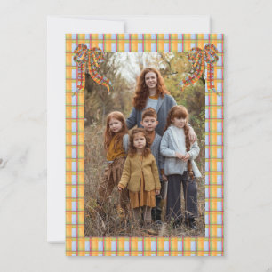Plaid Orange Blue, Carte photo