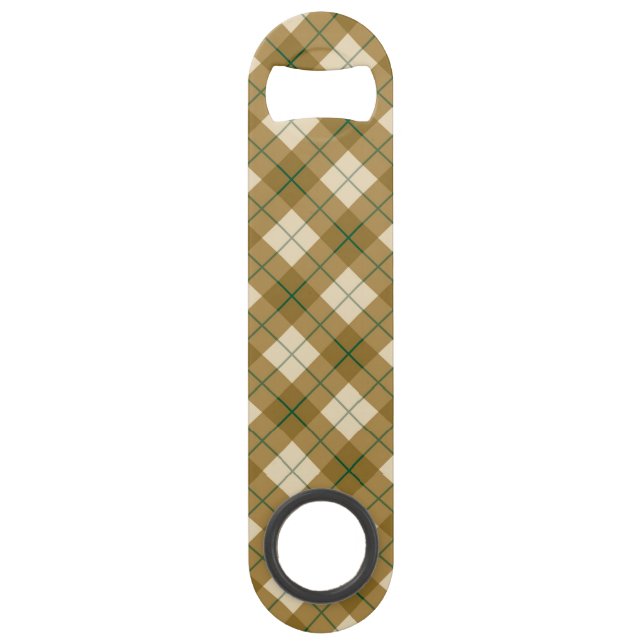 Plaid polarisé en or avec la rayure verte (Devant)