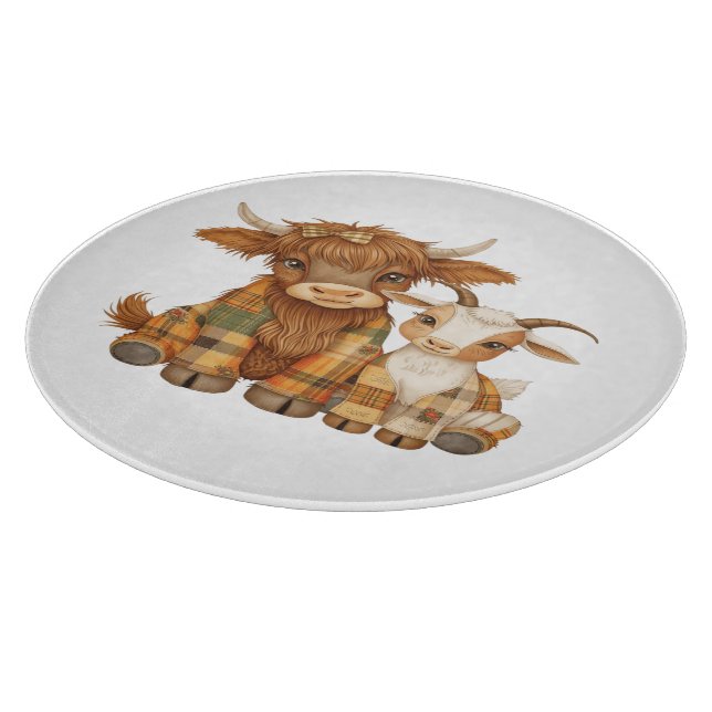 Plaid & Precious Pals Schneidebrett (Ecke)