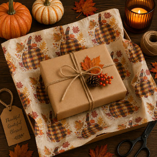 Plaid Pumpkin Blessings Seidenpapier