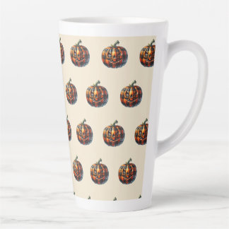 Plaid Pumpkin Halloween Latte Coffee Mug Milchtasse