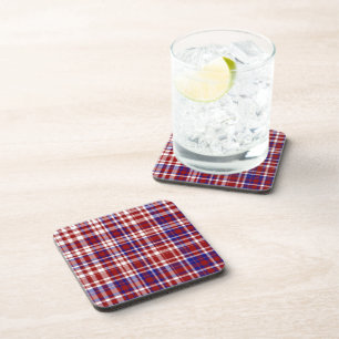 Plaid,Red,White,Blue Coll. 01-COASTERS Untersetzer