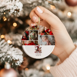 Plaid Reindeer  Photo  First Christmas Ornament