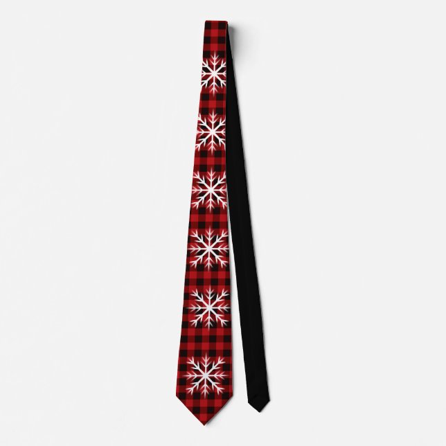 Plaid rouge et noir avec la Cravate de détails de  (Devant)