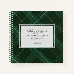 Plaid Rustic Tartan Mariage livre d'invité