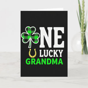 Plaid Shamrock Oma-Karte Karte