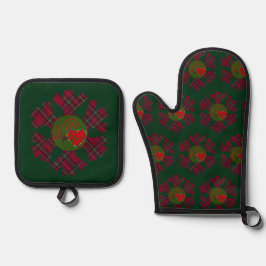 Plaid Snowflake  Ofenhandschuh & Topflappen-Set