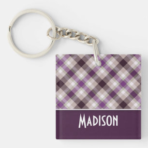 Plaid Tan & Purple