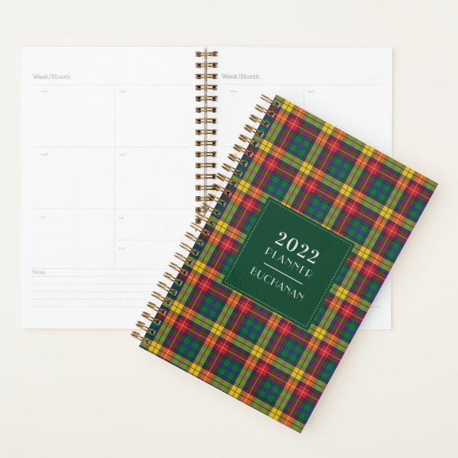 Plaid Tartan 2022 Clan Buchanan (Devant avec enveloppe)