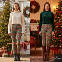 Plaid Tartan Christmas Red Green Fine