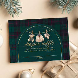 Plaid Teddy Bear Baby Shower bookbook for baby Begleitkarte