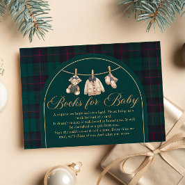 Plaid Teddy Bear Baby Shower bookbook for baby Begleitkarte