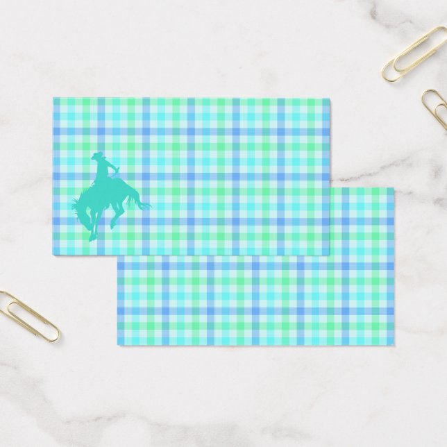 Plaid Turquoise Cowboy (Bureau)
