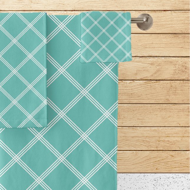 Plaid Turquoise et blanc classique (Créateur téléchargé)