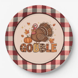 Plaid & Whimsy – Festive Thanksgiving Turkey Pappteller