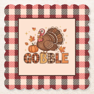 Plaid & Whimsy – Festiver Thanksgiving Truthahn Untersetzer