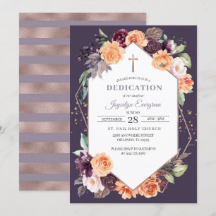 Plaie pourpre Flore Chute Dedication Invitation