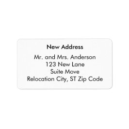 Plain and Simple New Address Labels Adressaufkleber