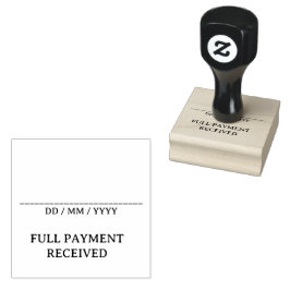 Plain "FULL PAYMENT RECEIVED" Gummistempel