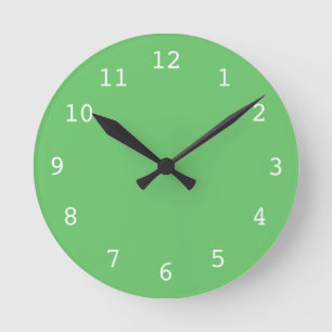 Plain green clock runde wanduhr