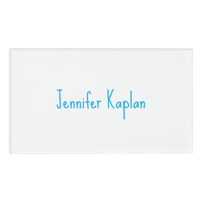 Plain Minimalist Professional Casual Handwriting Namenschild (Vorderseite)