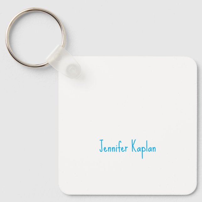 Plain Minimalist Professional Casual Handwriting Schlüsselanhänger (Vorderseite)