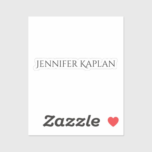 Plain Minimalist Professional Modern Aufkleber (Blatt)