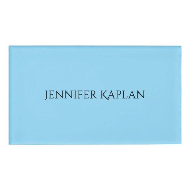 Plain Minimalist Professional Modern Namenschild (Vorderseite)