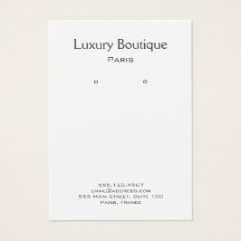 Plain Minimum White Jewelry Earring Display