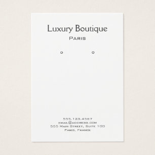 Plain Minimum White Jewelry Earring Display