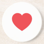 Plain Modern White Red Love Heart Graphic Getränkeuntersetzer<br><div class="desc">Plain Minimalist Modern Designs. They're all simple, attractive, unique.</div>