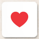 Plain Modern White Red Love Heart Graphic Getränkeuntersetzer<br><div class="desc">Plain Minimalist Modern Designs. They're all simple,  attractive,  unique.</div>