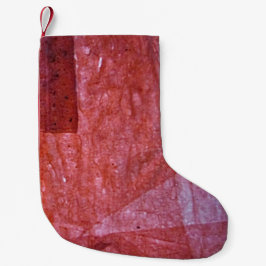 Plain red color christmas stocking,Red texture art Kleiner Weihnachtsstrumpf
