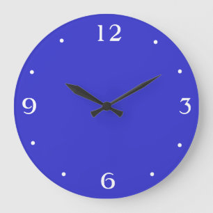 Plain Royal Blue and white> Plain Kitchen Clocks Große Wanduhr