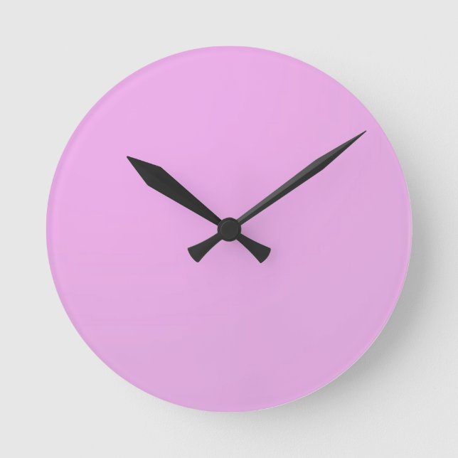 Plain Shade Pink: Write on or add image Runde Wanduhr (Vorderseite)