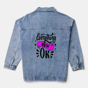 Plain Text Jeansjacke