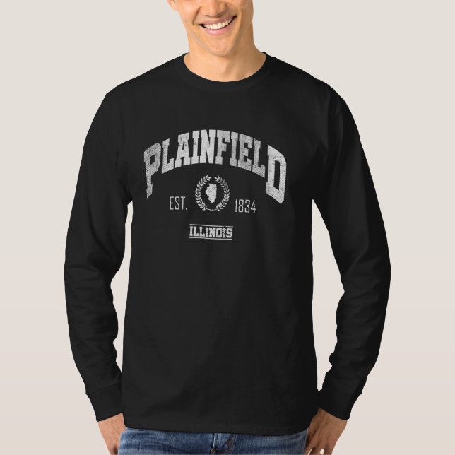 Plainfield IL Illinois Vintag Throwback T-Shirt (Vorderseite)