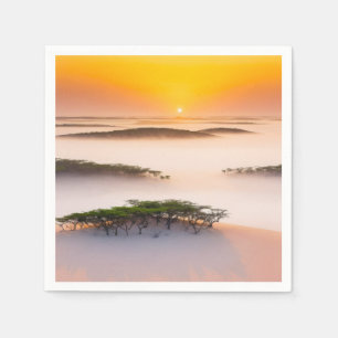 Plains Nature Savannah Fantastische Bergwelten im Serviette