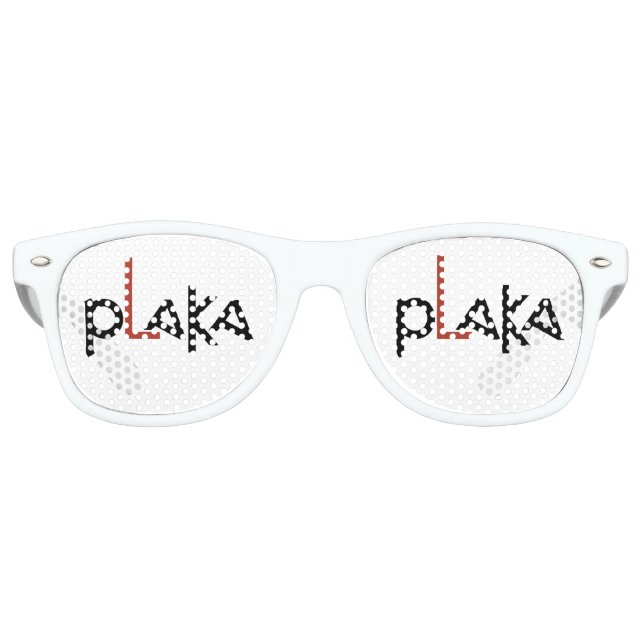Plaka Logo Partybrille (Vorderseite)