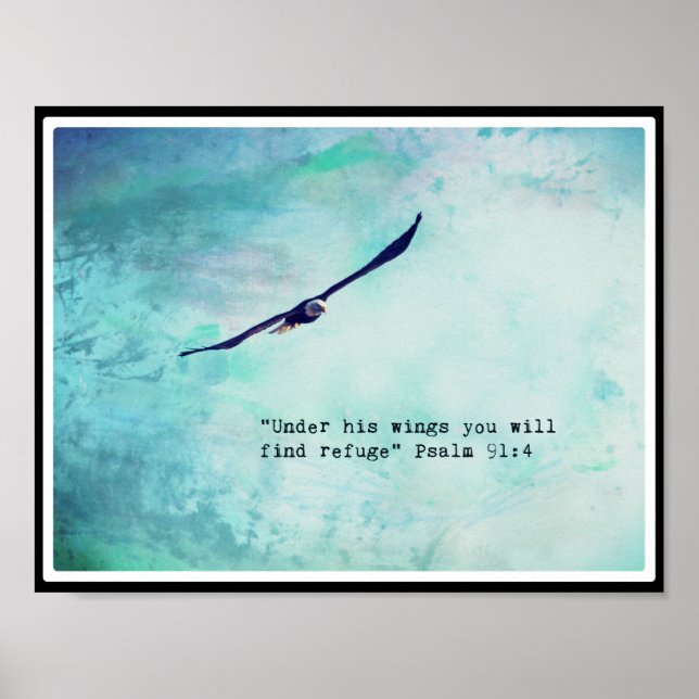 Plakat 11x8.5 Eagle-Psalm-91 (Matt) (Vorne)