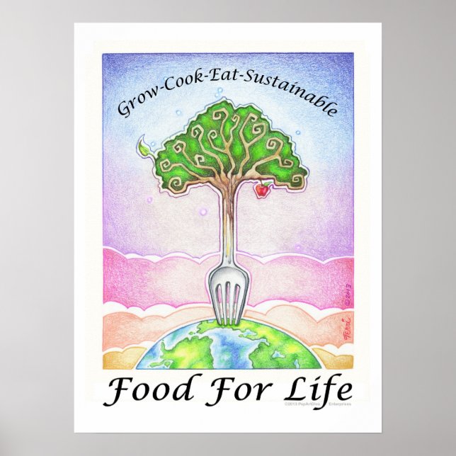 " PLAKAT 18X24 - WACHSEN Sie, KOCHEN Sie, ESSEN Si (Vorne)