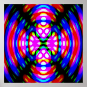 Plakat Abstract Trippy Psychedelisches Farbige Bil
