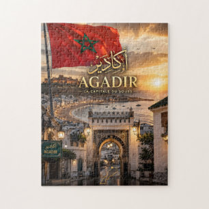 Plakat Agadir Marokko, vintage Reiseposter
