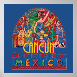 PLAKAT CANCUN Mexiko Druck