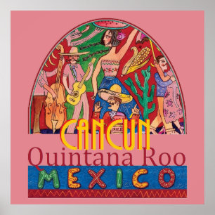 PLAKAT CANCUN Mexiko Druck