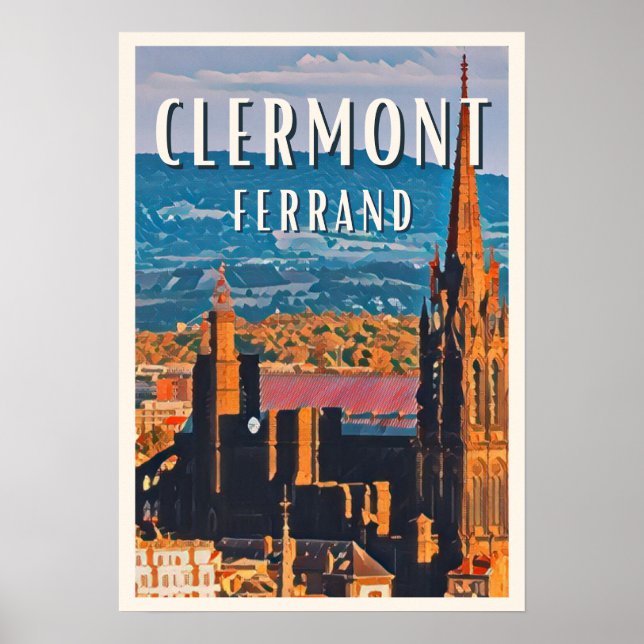 Plakat Clermont-Ferrand Foto Vintage (Vorne)