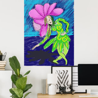 Plakat der Blumenmädchentänzerin