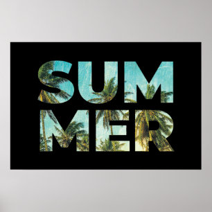Plakat der fantastischer Sommer-tropisches